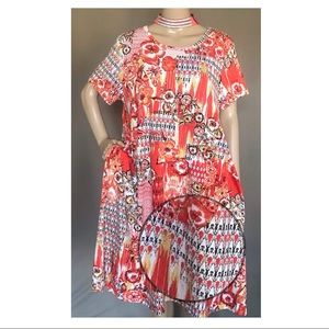 LuLaroe Orange Jessie Dress w/pockets size Large